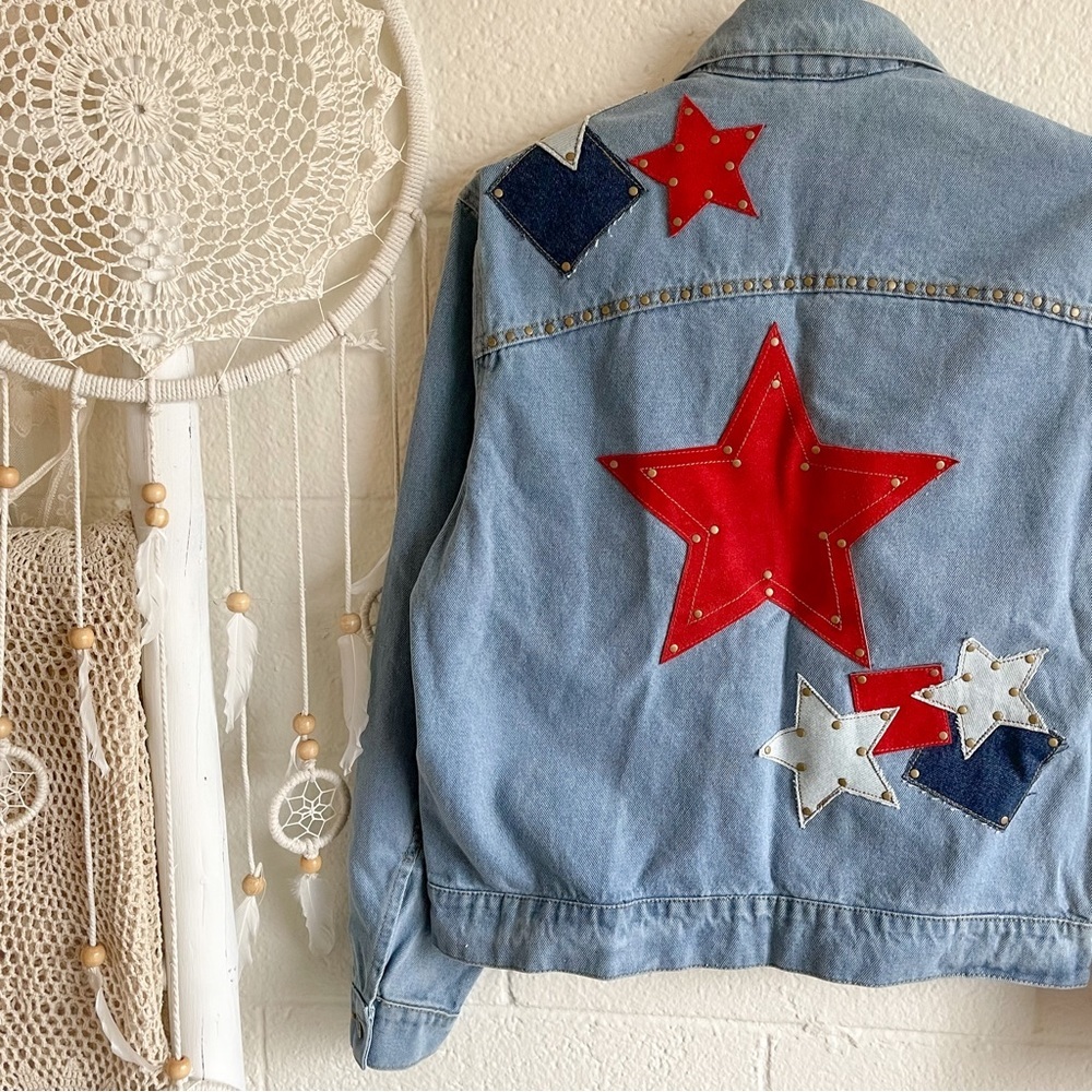 NWT Free People X Understated Leather Lone Star Denim Jacket - Picture 5 of 14